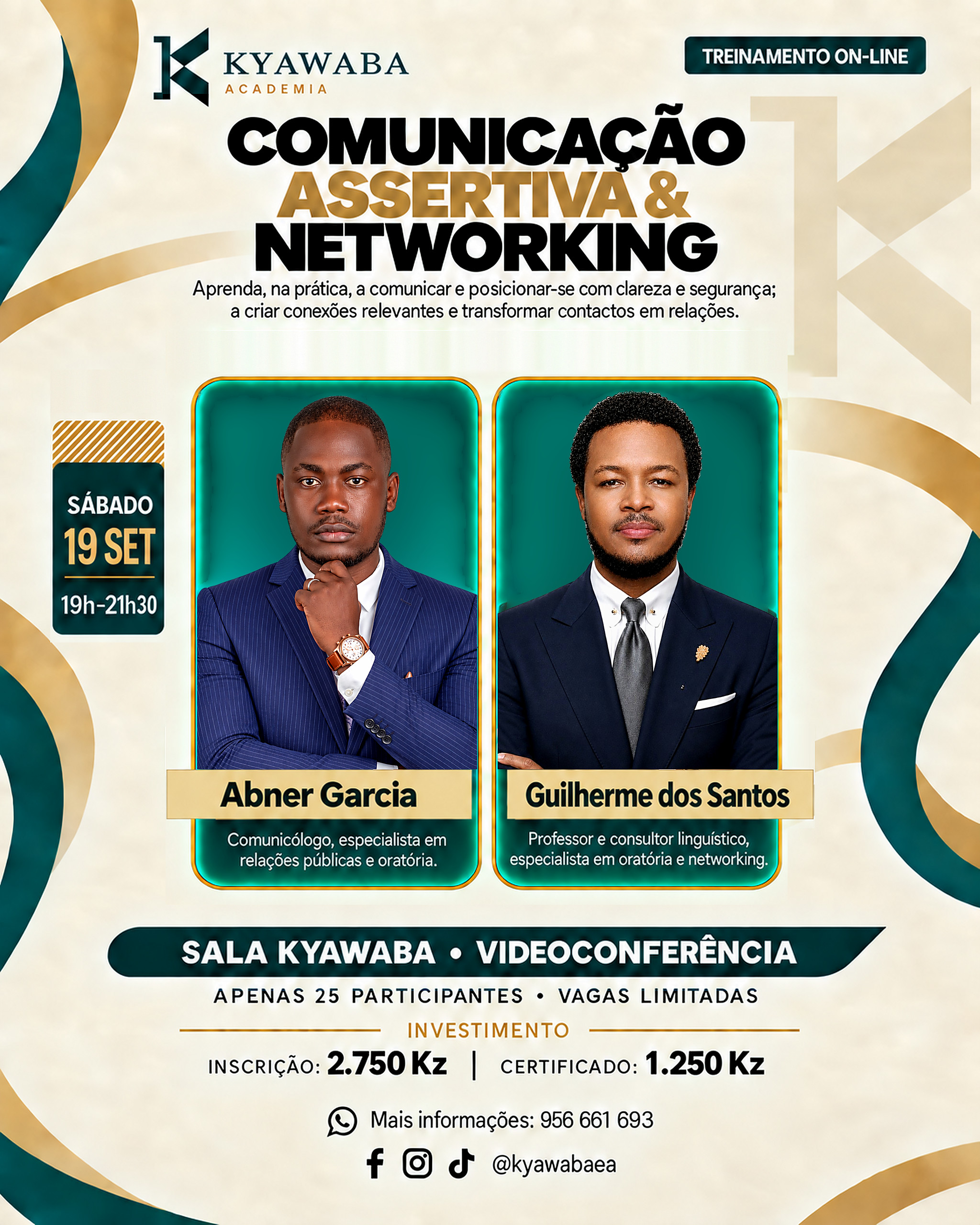 Cartaz de Treinamento de Comunicação Assertiva & Networking